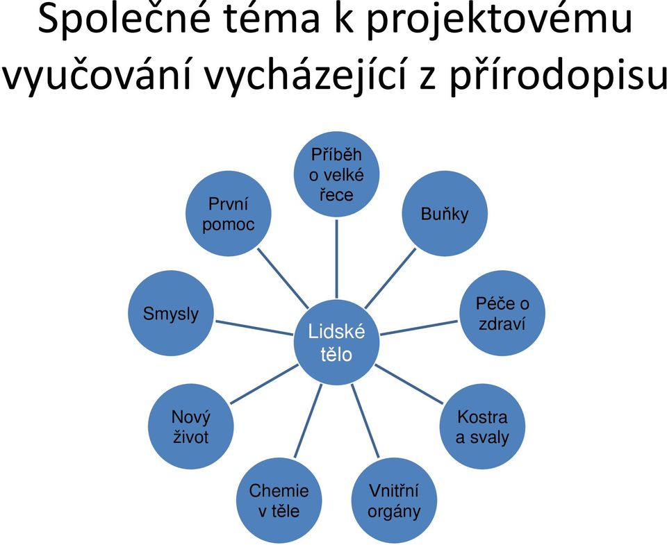 velké řece Buňky Smysly Lidské tělo Péče o