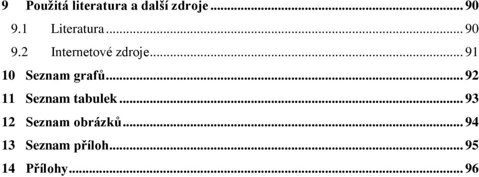 .. 91 10 Seznam grafů... 92 11 Seznam tabulek.