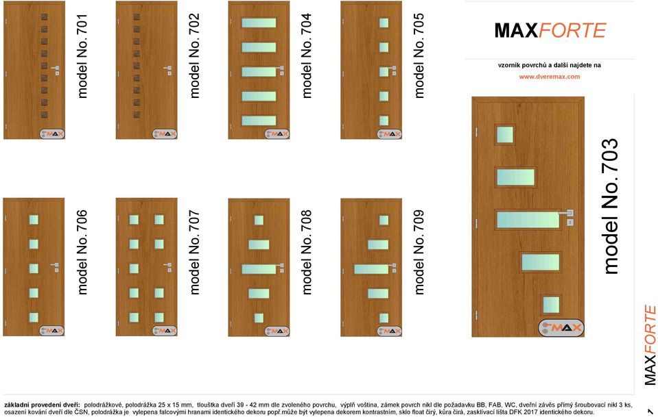 709 1 MAXFORTE model No.