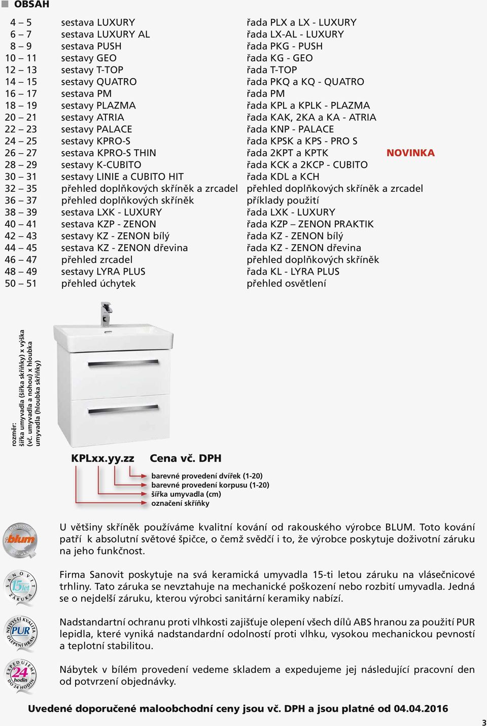 sestavy KPRO-S řada KPSK a KPS - PRO S 26 27 sestava KPRO-S THIN řada 2KPT a KPTK NOVINKA 28 29 sestavy K-CUBITO řada KCK a 2KCP - CUBITO 30 31 sestavy LINIE a CUBITO HIT řada KDL a KCH 32 35 přehled