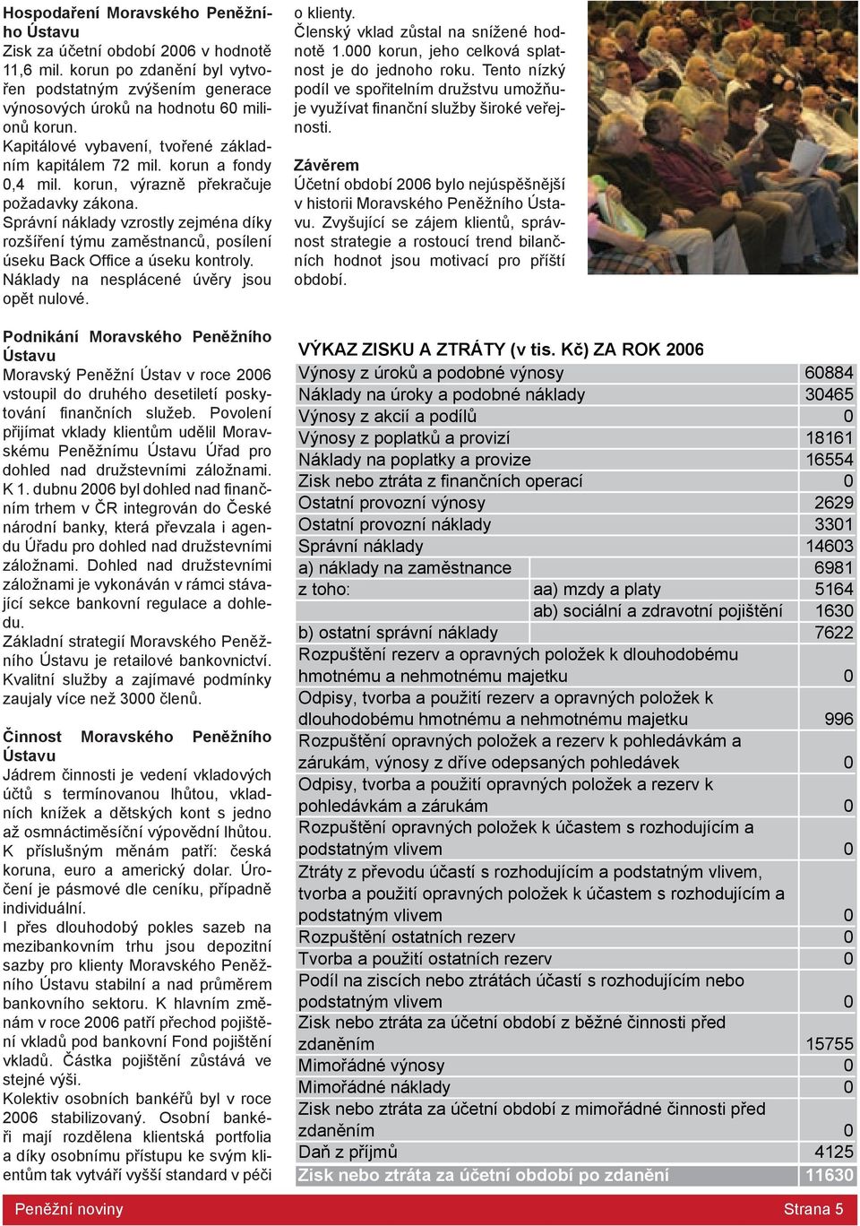 Správní náklady vzrostly zejména díky rozšíření týmu zaměstnanců, posílení úseku Back Office a úseku kontroly. Náklady na nesplácené úvěry jsou opět nulové.