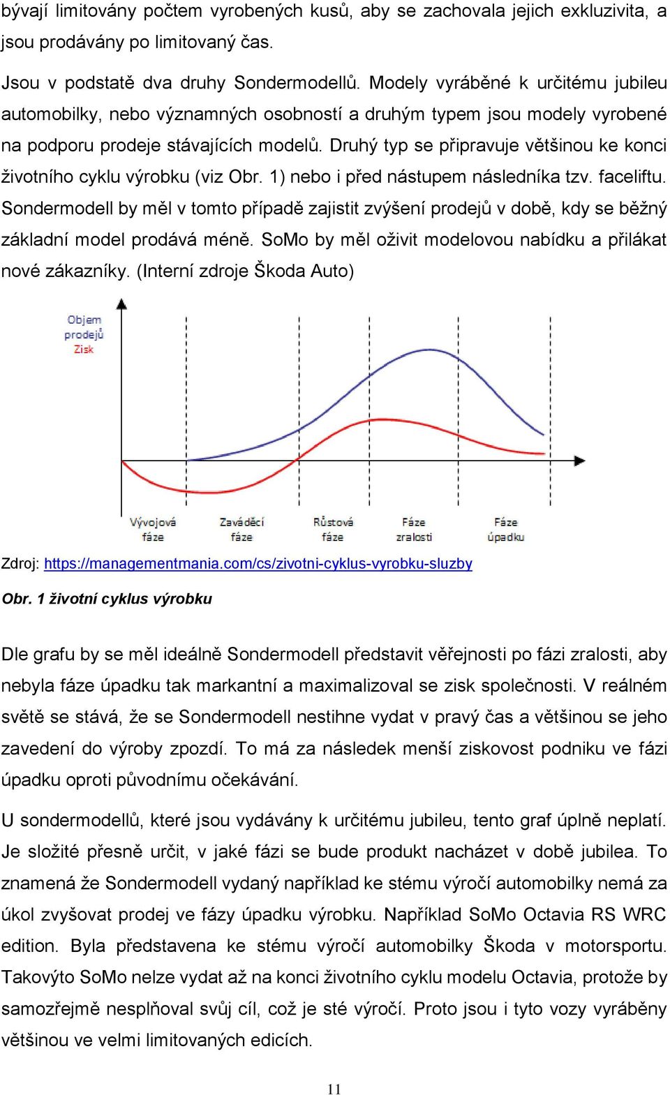 Druhý typ se připravuje většinou ke konci životního cyklu výrobku (viz Obr. 1) nebo i před nástupem následníka tzv. faceliftu.