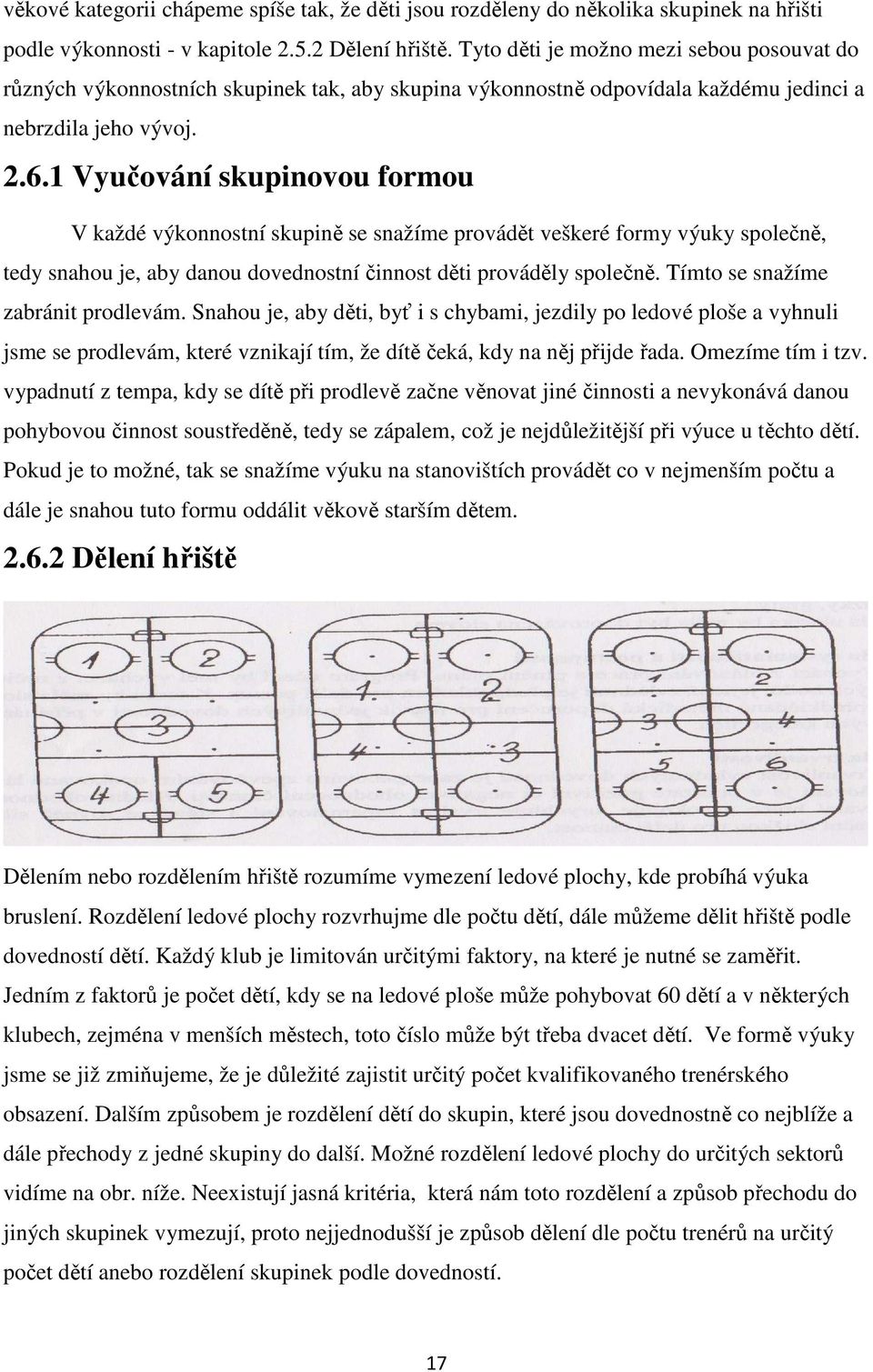 1 Vyučování skupinovou formou V každé výkonnostní skupině se snažíme provádět veškeré formy výuky společně, tedy snahou je, aby danou dovednostní činnost děti prováděly společně.