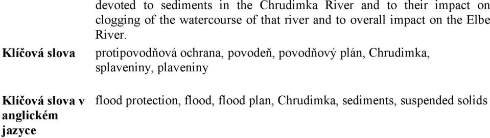 impact on the Elbe River.