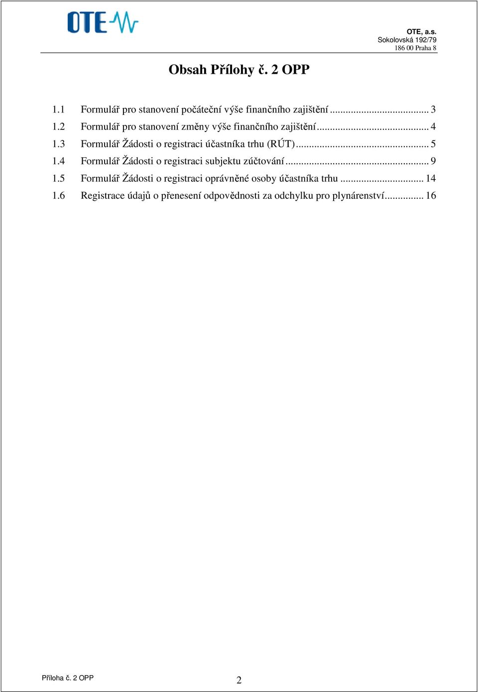 3 Formulář Žádosti o registraci účastníka trhu (RÚT)... 5 1.