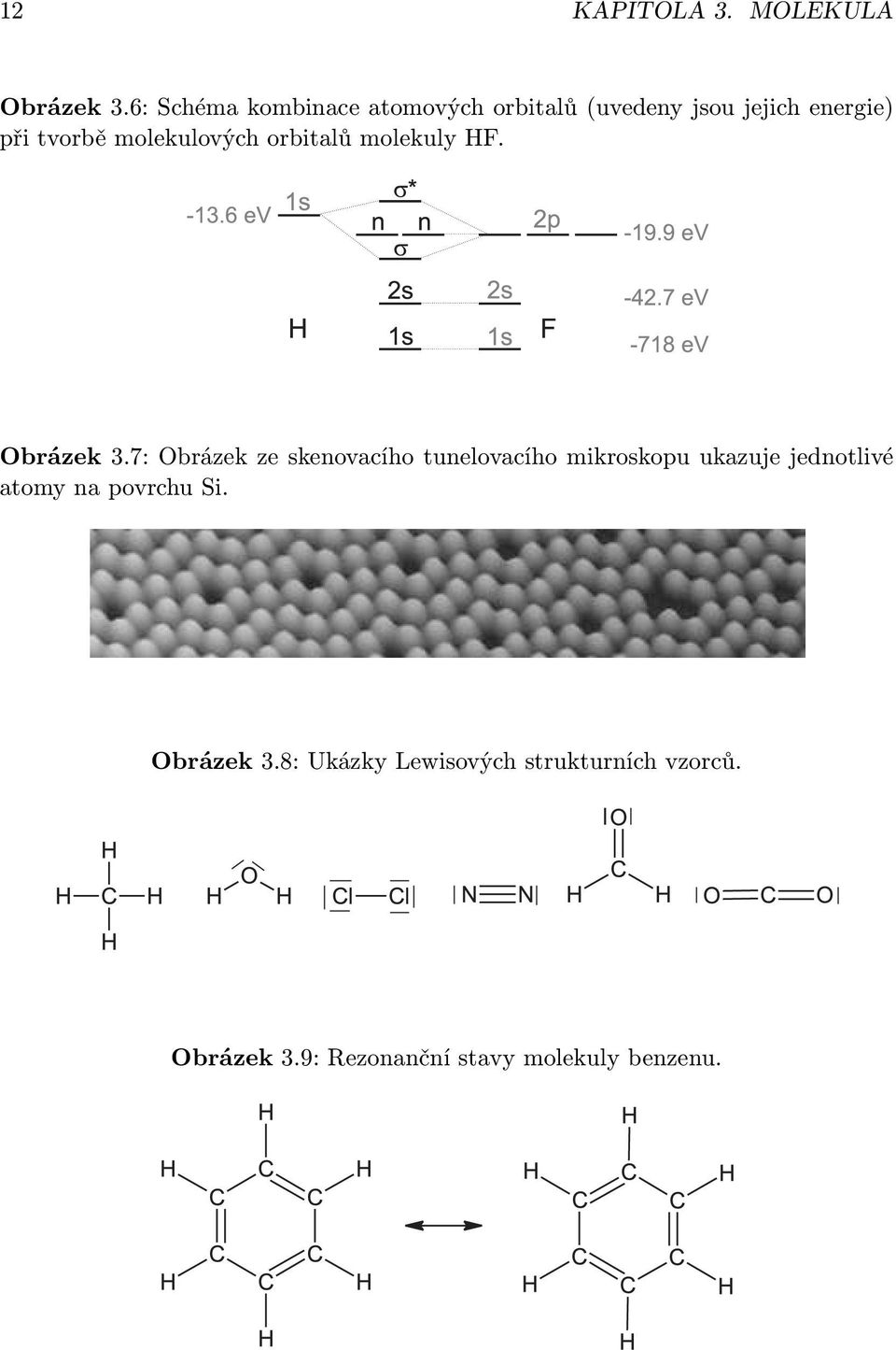 molekulových orbitalů molekuly HF. Obrázek 3.