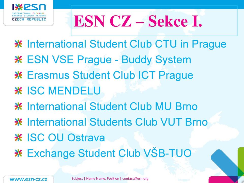 Buddy System Erasmus Student Club ICT Prague ISC MENDELU