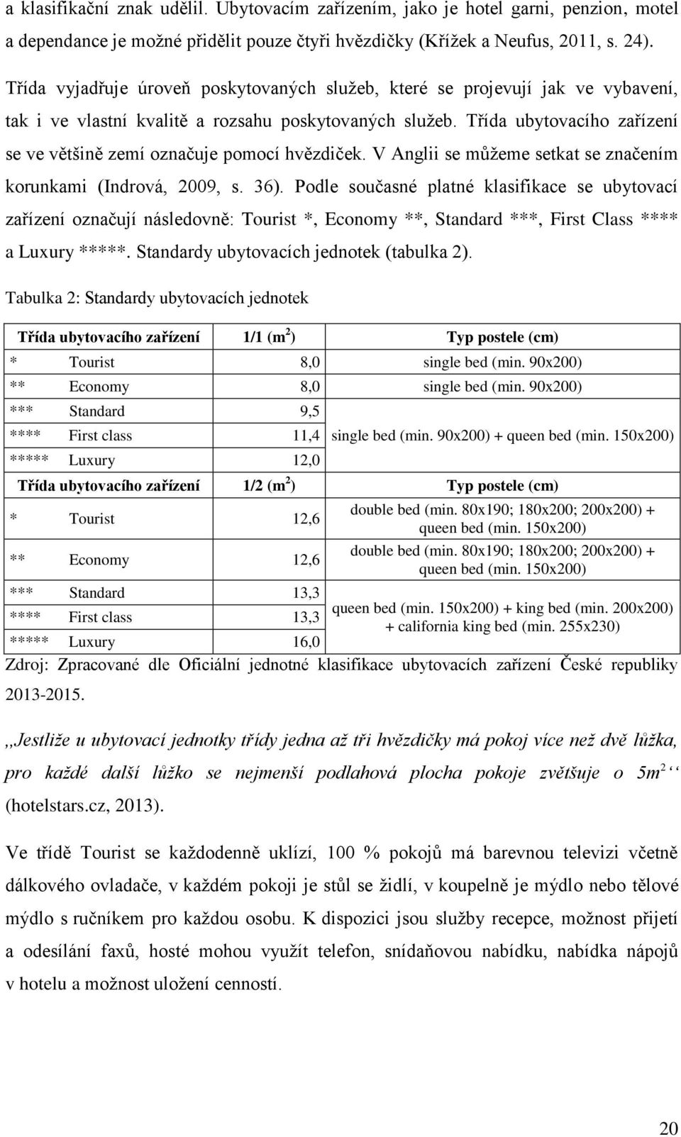 Třída ubytovacího zařízení se ve většině zemí označuje pomocí hvězdiček. V Anglii se můžeme setkat se značením korunkami (Indrová, 2009, s. 36).