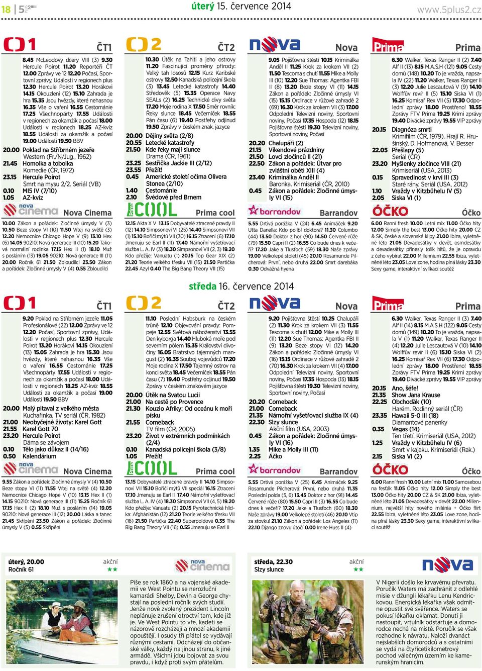 55 Události vregionech za okamžik apočasí 18.00 Události v regionech 18.25 AZ-kvíz 18.55 Události za okamžik a počasí 19.00 Události 19.50 BBV 20.00 Poklad na Stříbrném jezeře Western (Fr./N/Jug.