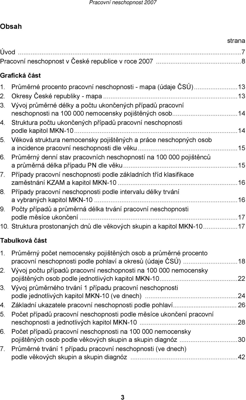 Věková struktura nemocensky pojištěných a práce neschopných osob a incidence pracovní neschopnosti dle věku...15 6.