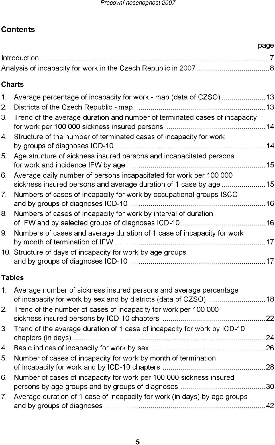 Structure of the number of terminated cases of incapacity for work by groups of diagnoses ICD-10... 14 5.