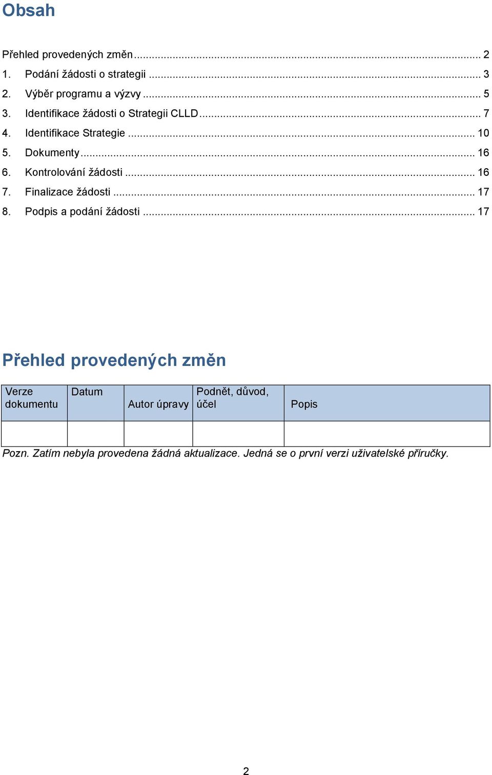 .. 16 7. Finalizace žádosti... 17 8. Podpis a podání žádosti.