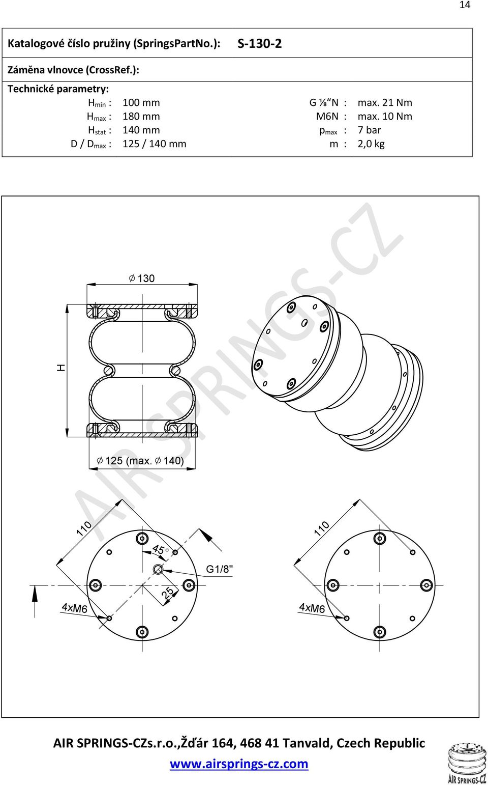 21 Nm max : 180 mm M6N : max.