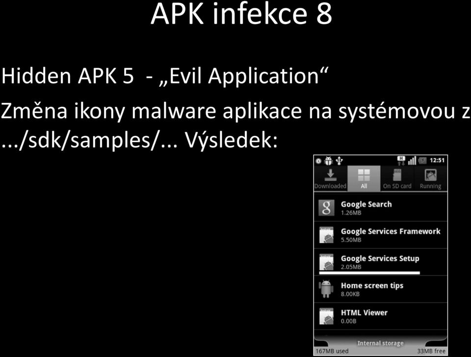 malware aplikace na