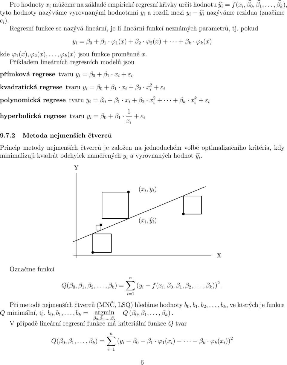 pokud y i = β 0 + β 1 ϕ 1 (x) + β 2 ϕ 2 (x) + + β k ϕ k (x) kde ϕ 1 (x), ϕ 2 (x),..., ϕ k (x) jsou funkce proměnné x.