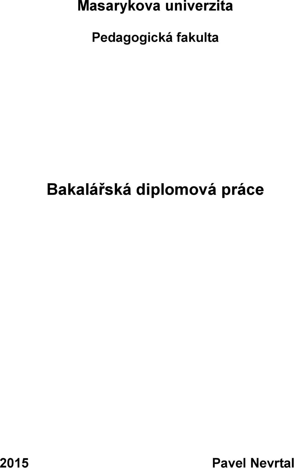 Bakalářská diplomová