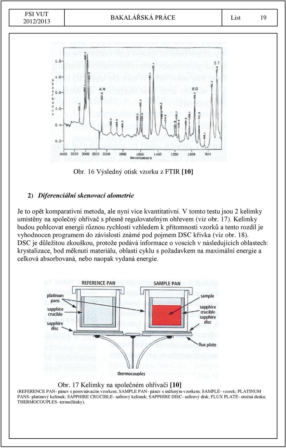 Kelímky budou pohlcovat energii různou rychlostí vzhledem k přítomnosti vzorků a tento rozdíl je vyhodnocen programem do závislosti známé pod pojmem DSC křivka (viz obr. 18).