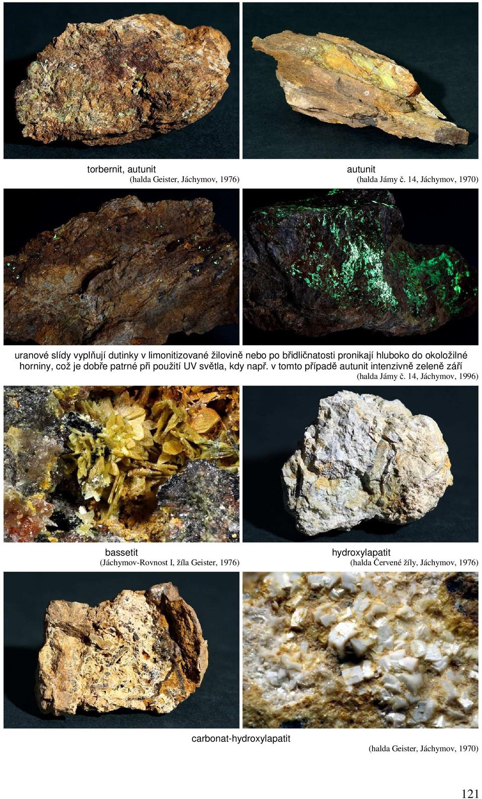 okoložilné horniny, což je dobře patrné při použití UV světla, kdy např.