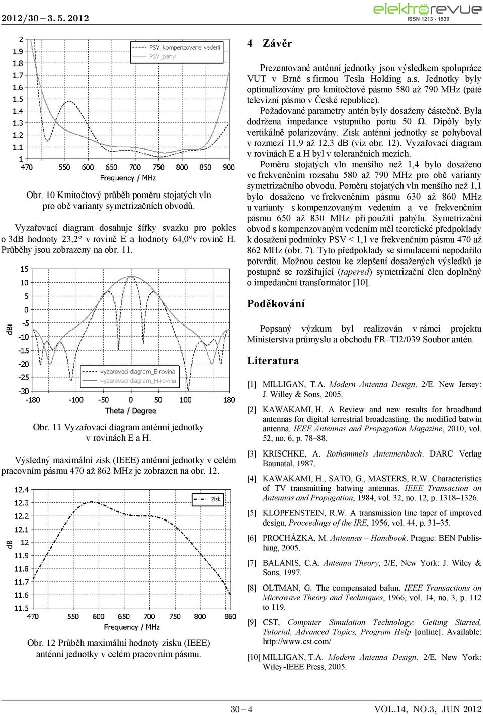 Prezentované anténní jednotky jsou výsledkem spolupráce VUT v Brně s firmou Tesla Holding a.s. Jednotky byly optimalizovány pro kmitočtové pásmo 580 až 790 MHz (páté televizní pásmo v České republice).