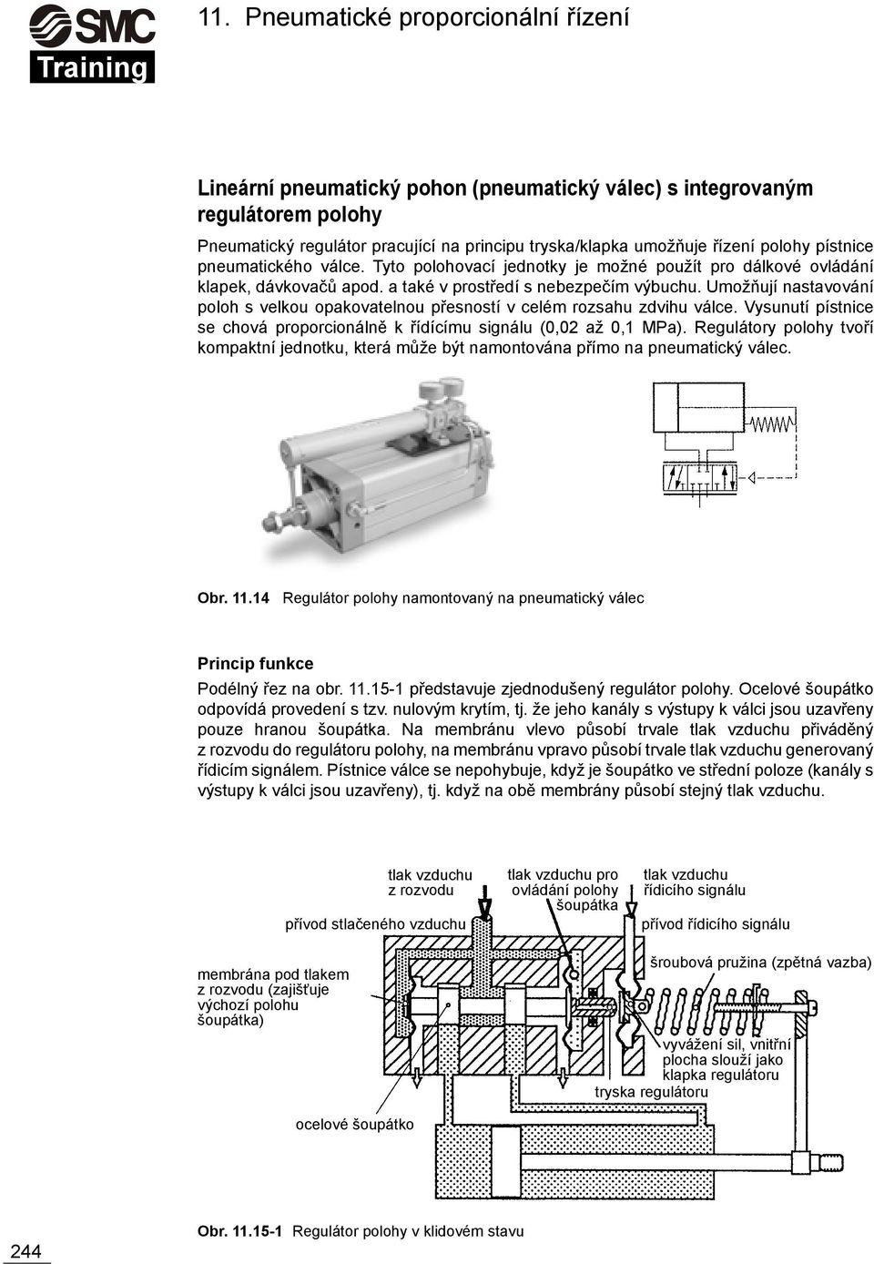 Umožňují nastavování poloh s velkou opakovatelnou přesností v celém rozsahu zdvihu válce. Vysunutí pístnice se chová proporcionálně k řídícímu signálu (0,02 až 0,1 MPa).