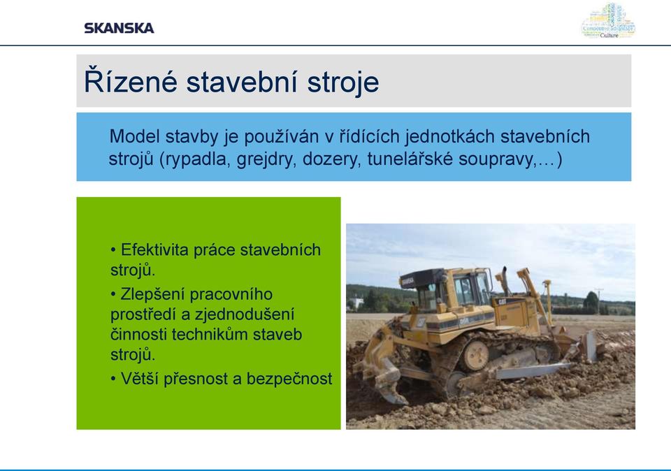 Efektivita práce stavebních strojů.