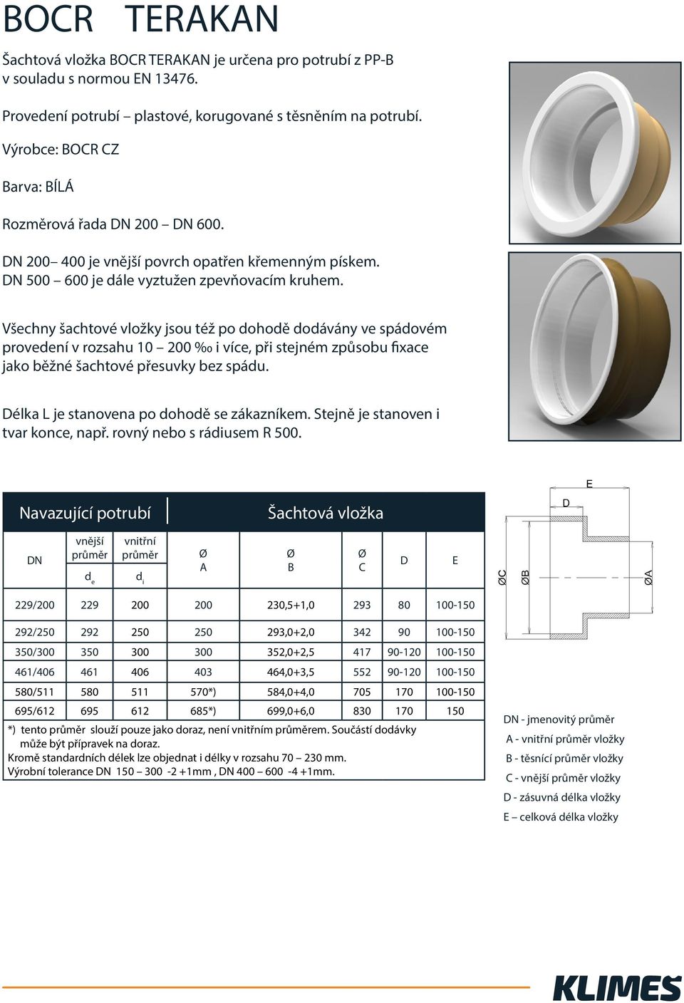 provedení v rozsahu 10 200 i více, při stejném způsobu fixace d e d i D 229/200 229 200 200 230,5+1,0 293 80 100-150 292/250 292 250 250 293,0+2,0 342 90 100-150 350/300 350 300 300 352,0+2,5 417