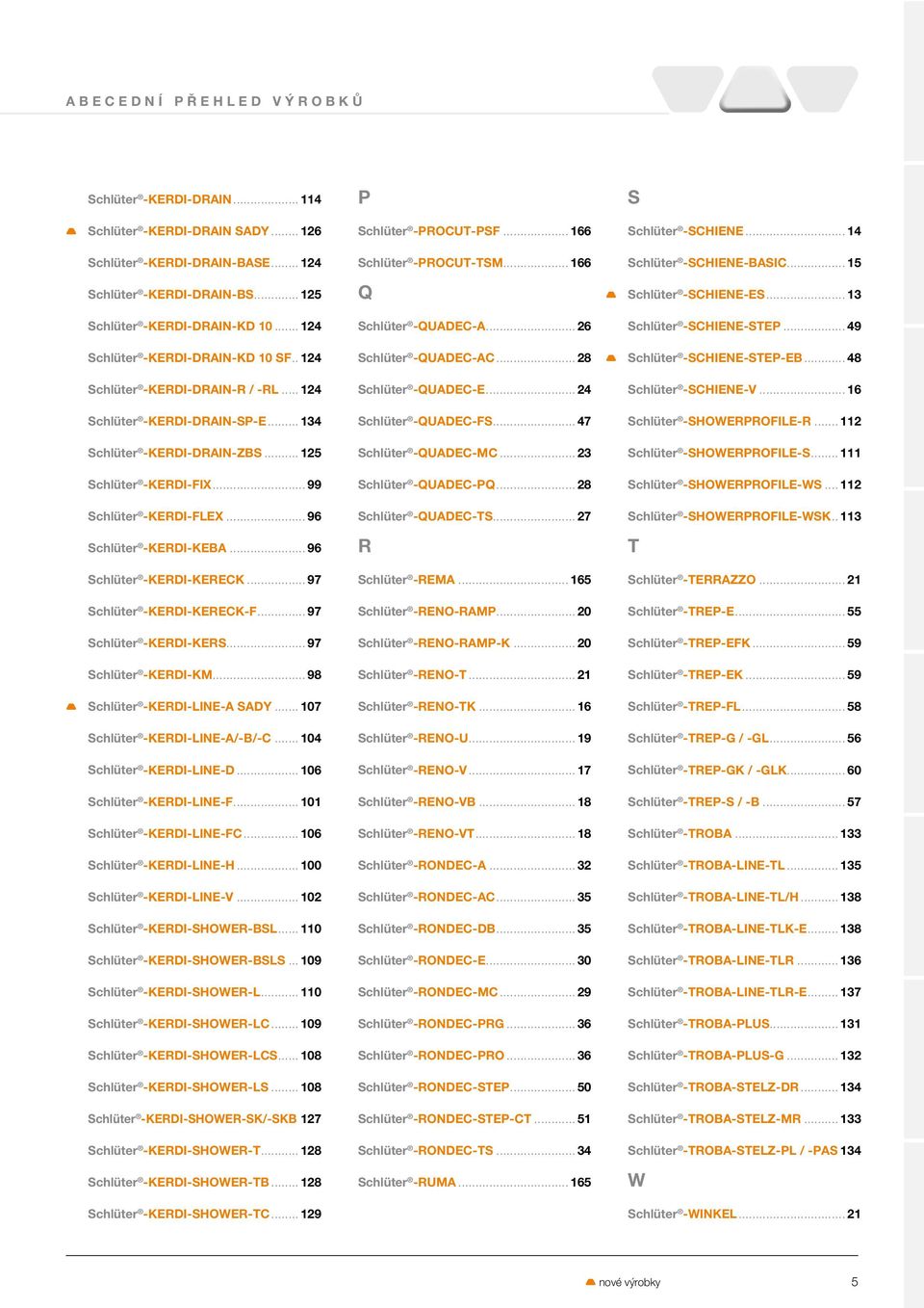 .. 96 Schlüter -KERDI-KEBA... 96 Schlüter -KERDI-KERECK... 97 Schlüter -KERDI-KERECK-F... 97 Schlüter -KERDI-KERS... 97 Schlüter -KERDI-KM... 98 Schlüter -KERDI-LINE-A SADY.