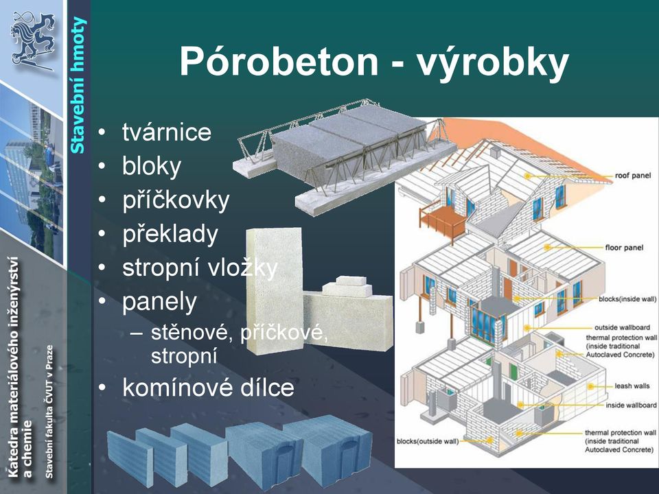 stropní vložky panely