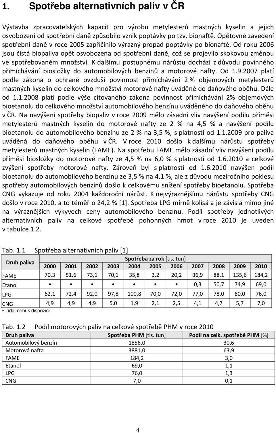 Od roku 2006 jsou čistá biopaliva opět osvobozena od spotřební daně, což se projevilo skokovou změnou ve spotřebovaném množství.