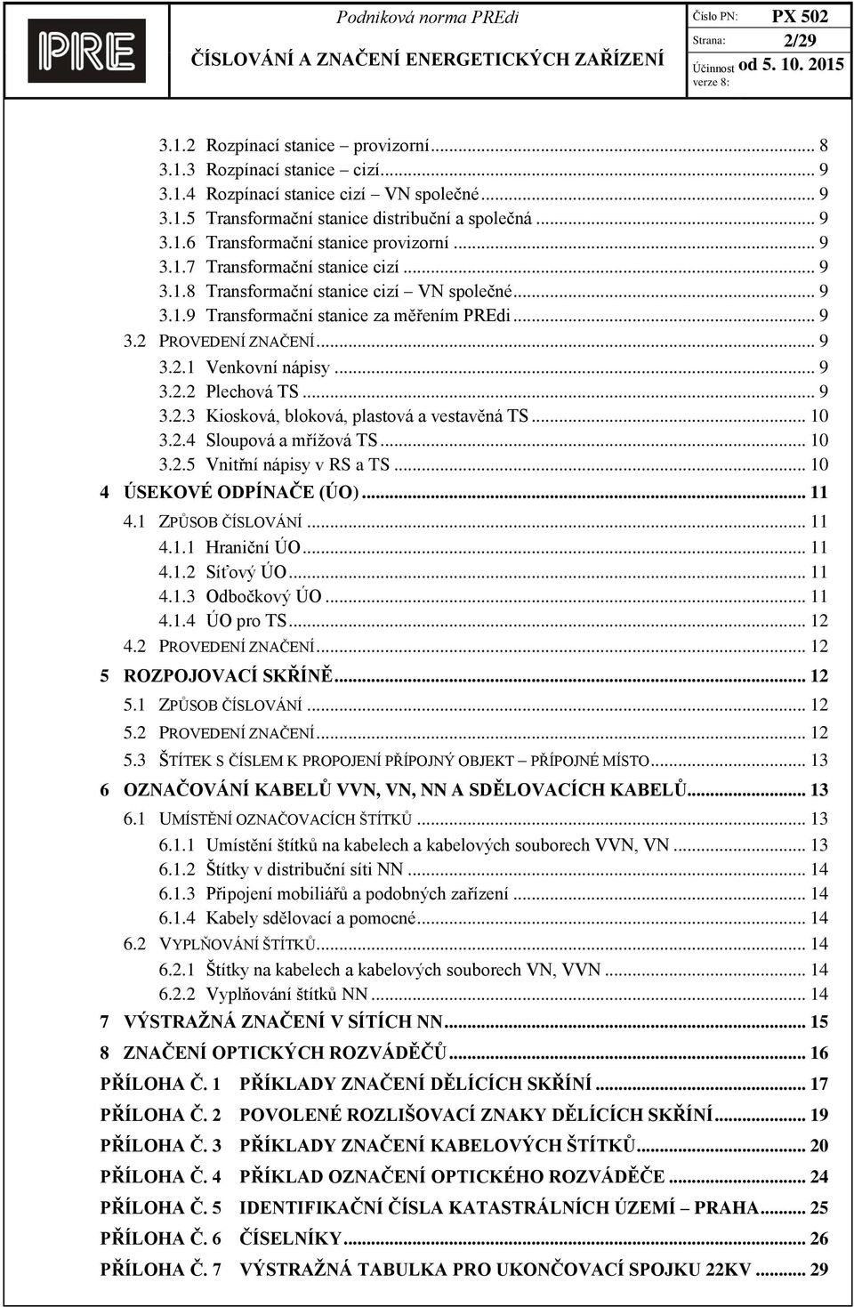 .. 9 3.2.3 Kiosková, bloková, plastová a vestavěná TS... 10 3.2.4 Sloupová a mřížová TS... 10 3.2.5 Vnitřní nápisy v RS a TS... 10 4 ÚSEKOVÉ ODPÍNAČE (ÚO)... 11 4.1 ZPŮSOB ČÍSLOVÁNÍ... 11 4.1.1 Hraniční ÚO.