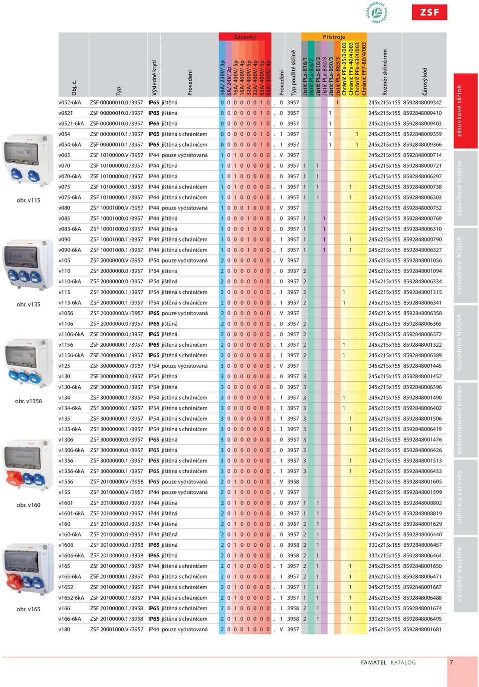 Jistič PLx-B16/3 Jistič PLx-B32/3 Jistič PLx-B50/3 Jistič PLx-B63/3 Chránič PFx-25/2/003 Chránič PFx-40/4/003 Chránič PFx-63/4/003 Chránič PF7-80/4/003 v052-6ka ZSF 00000010.