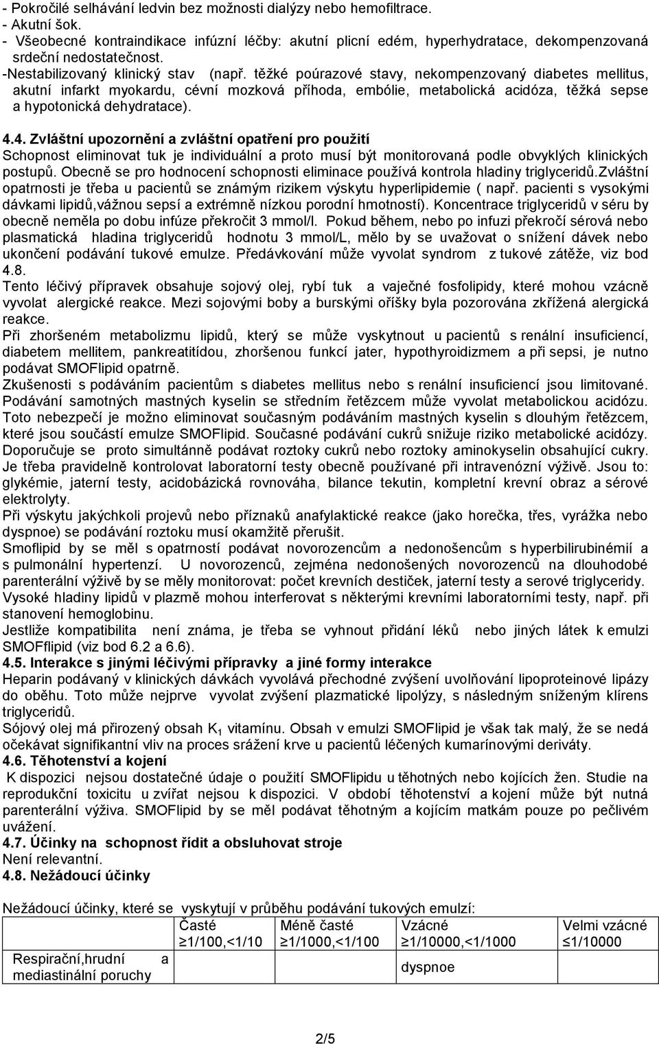 těžké poúrazové stavy, nekompenzovaný diabetes mellitus, akutní infarkt myokardu, cévní mozková příhoda, embólie, metabolická acidóza, těžká sepse a hypotonická dehydratace). 4.