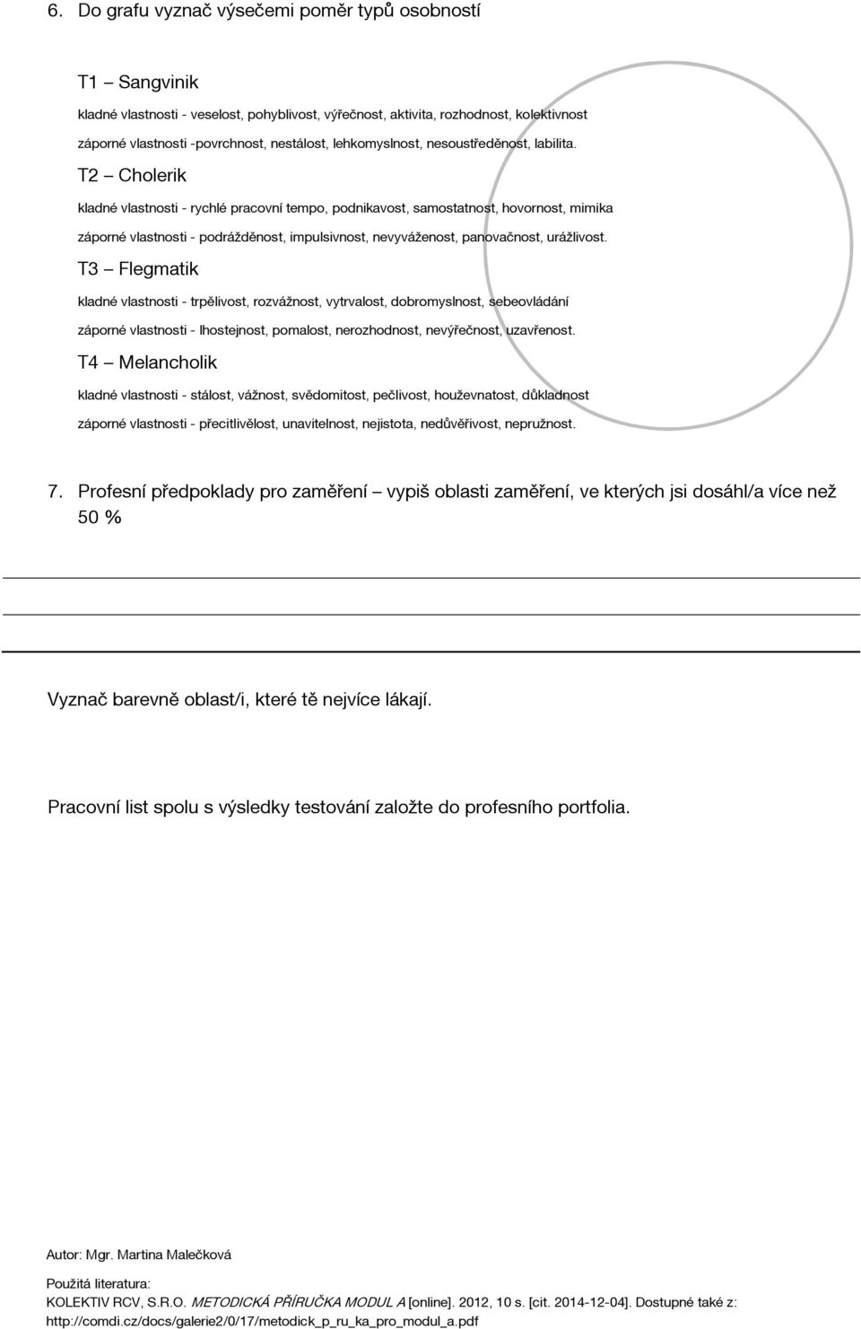 T2 Cholerik kladné vlastnosti - rychlé pracovní tempo, podnikavost, samostatnost, hovornost, mimika záporné vlastnosti - podrážděnost, impulsivnost, nevyváženost, panovačnost, urážlivost.