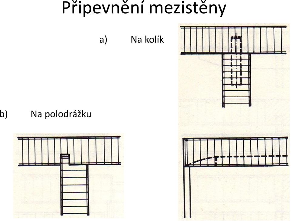 Na kolík b)