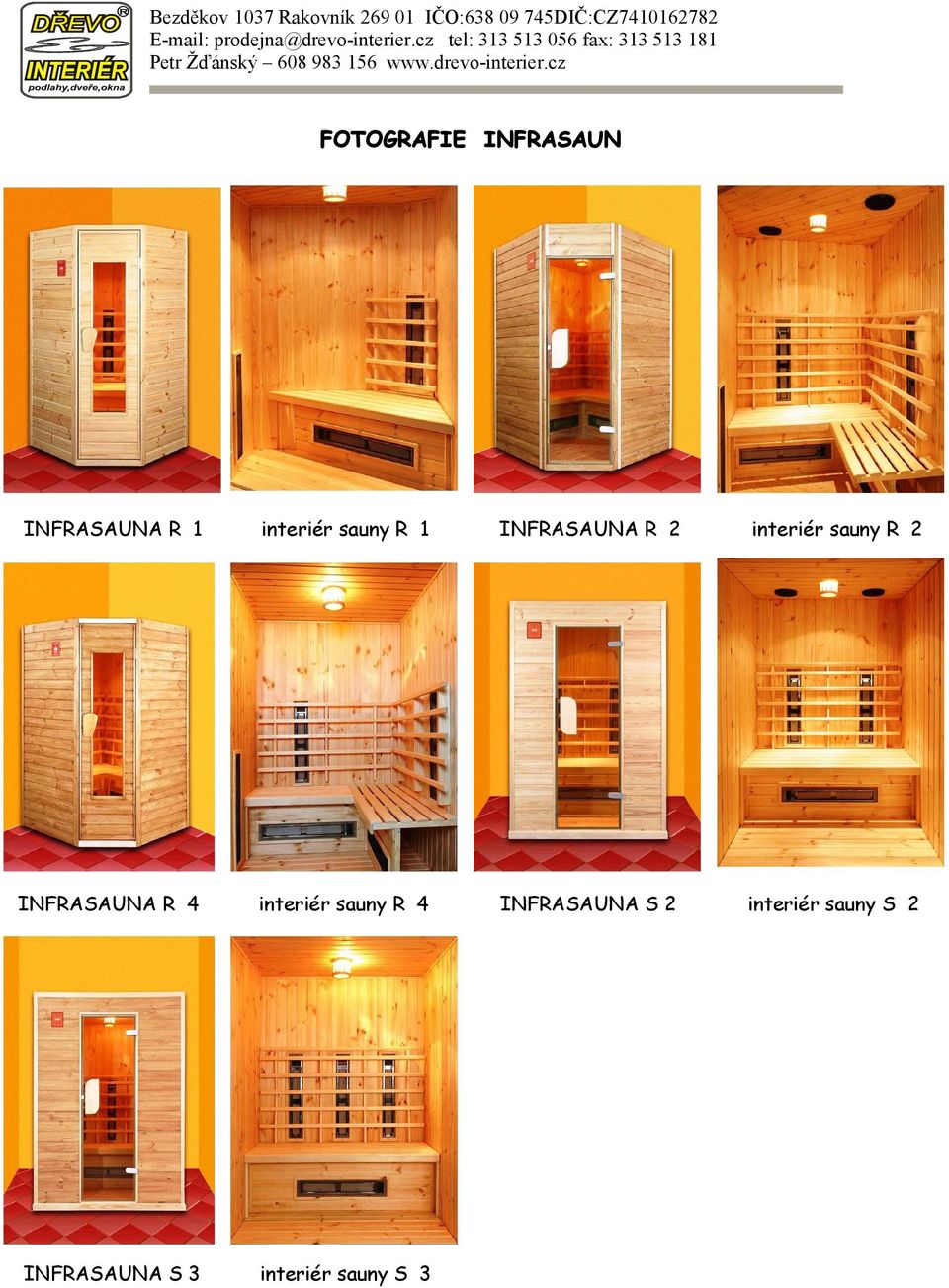 INFRASAUNA R 4 interiér sauny R 4 INFRASAUNA S