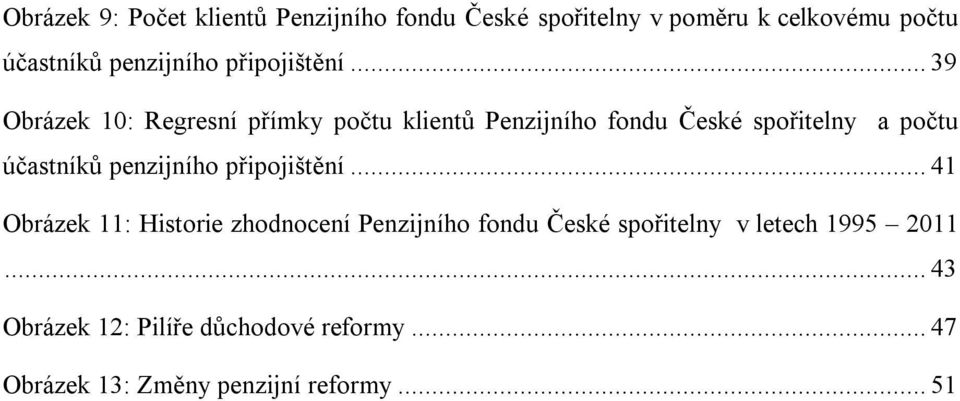 .. 39 Obrázek 10: Regresní přímky počtu klientů Penzijního fondu České spořitelny a počtu účastníků .