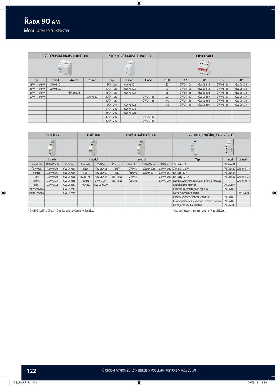 1NC 1NO+1NC 1NO/1NO 1NO/1NC CS_Book.indb 122 2 mod. GW 96 421 GW 96 423 GW 96 425 3 mod.