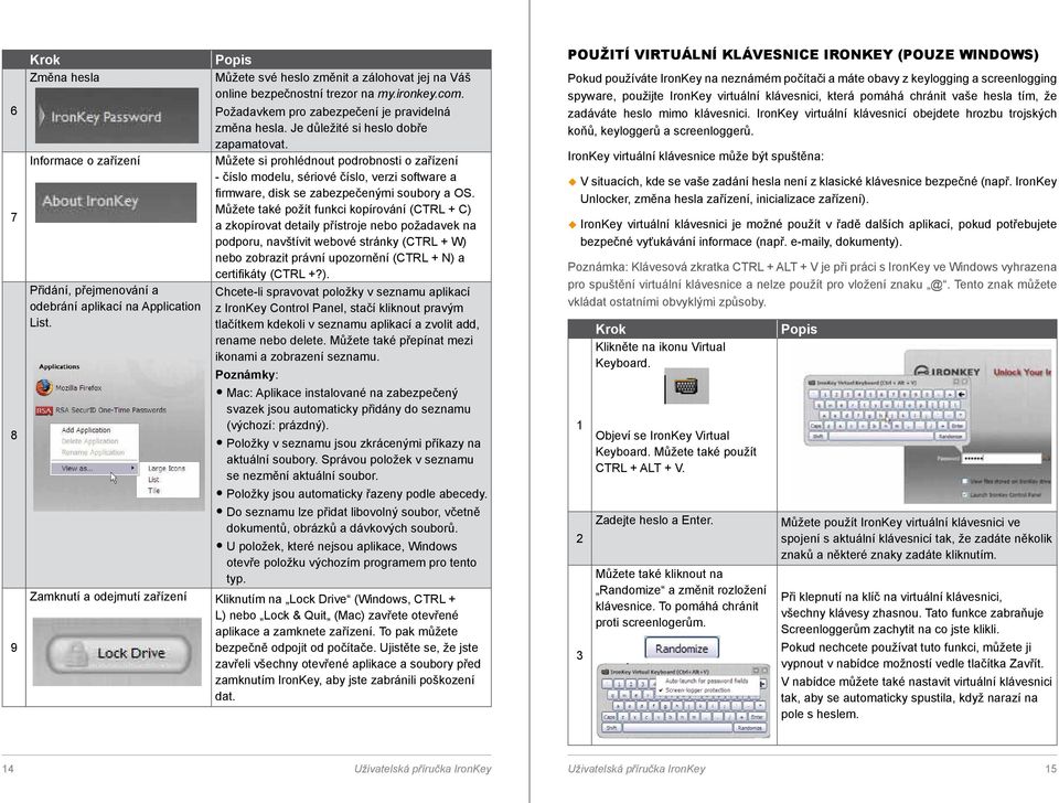 Můžete si prohlédnout podrobnosti o zařízení - číslo modelu, sériové číslo, verzi software a firmware, disk se zabezpečenými soubory a OS.