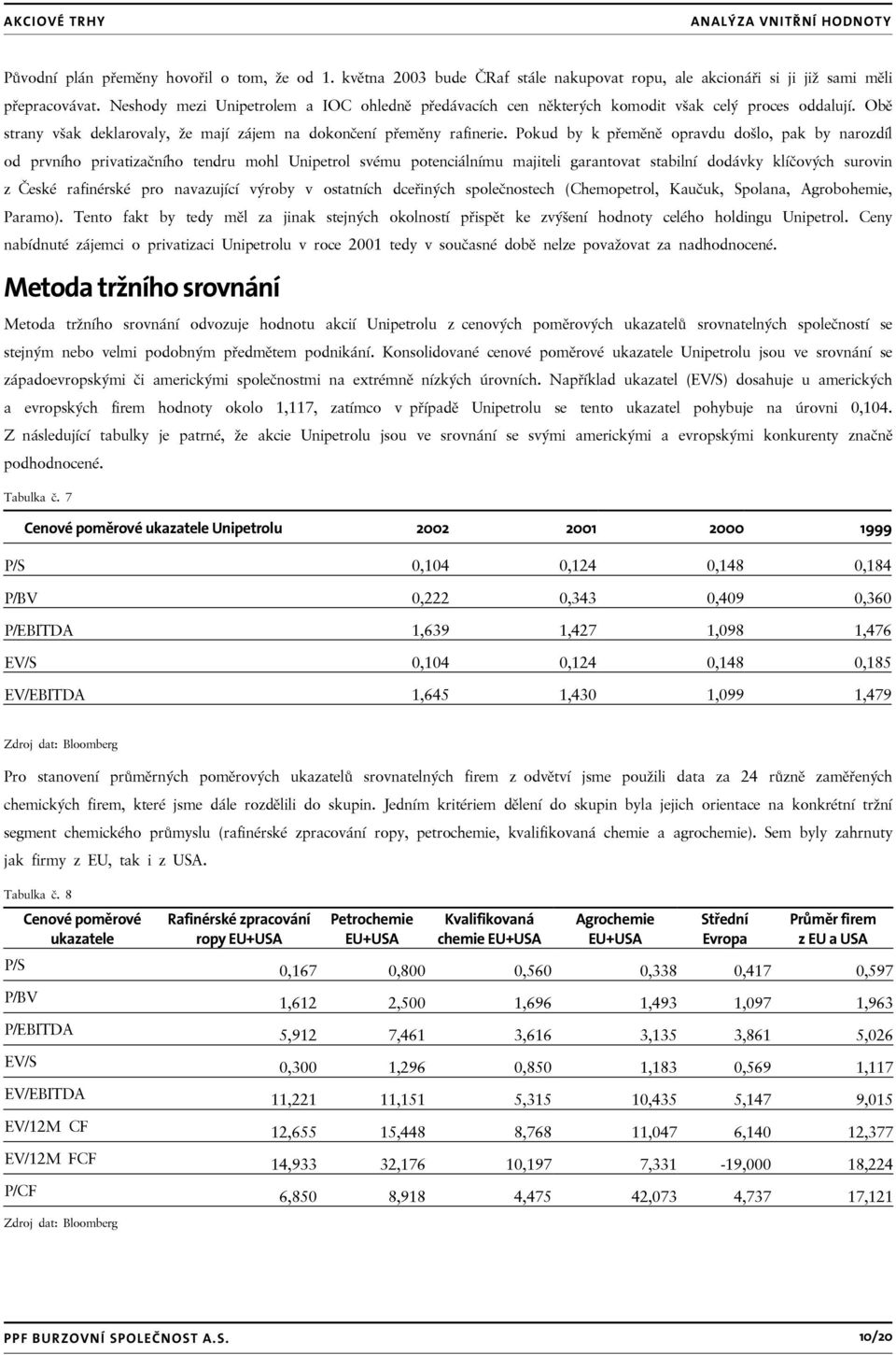 Pokud by k přeměně opravdu došlo, pak by narozdíl od prvního privatizačního tendru mohl Unipetrol svému potenciálnímu majiteli garantovat stabilní dodávky klíčových surovin z České rafinérské pro