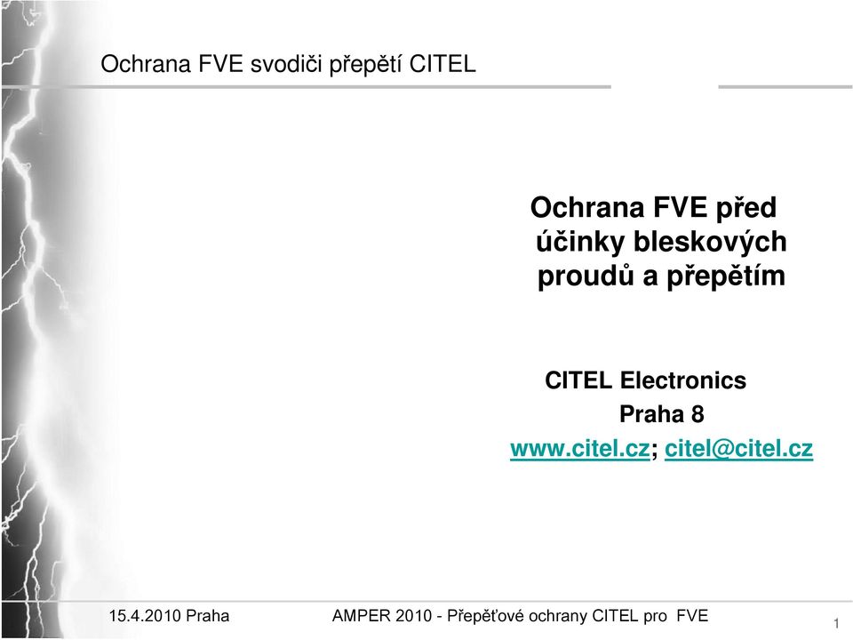 proudů a přepětím CITEL Electronics