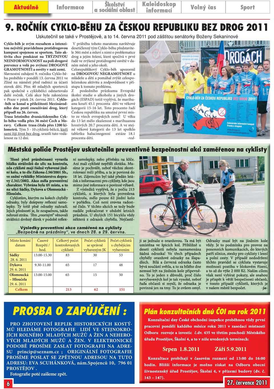 ročníku Cyklo-běhu proběhlo v pondělí 13. června 2011 ve Zlíně na náměstí před radnicí za účasti stovek dětí. Přes 40 mladých sportovců pak společně s cykloběžci odstartovalo další ročník.