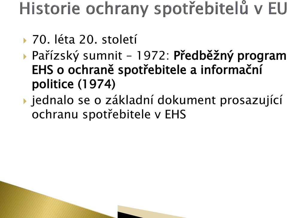 program EHS o ochraně spotřebitele a