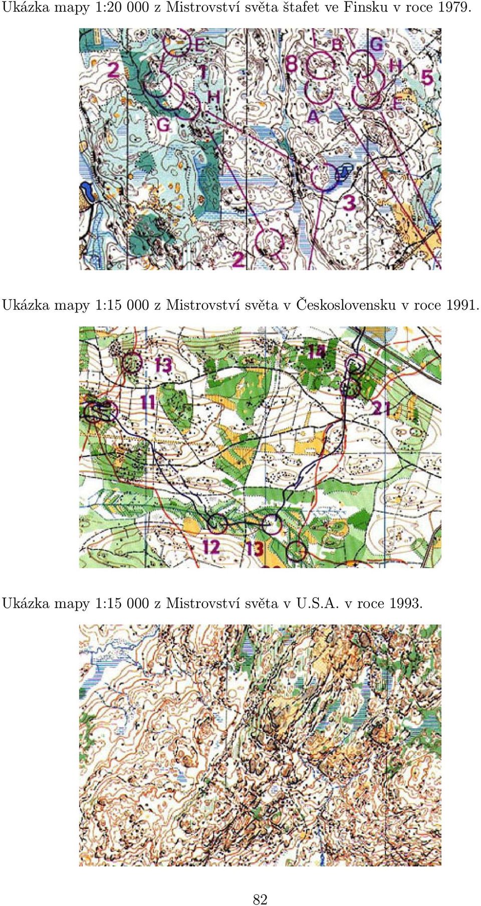 Ukázka mapy 1:15 000 z Mistrovství světa v