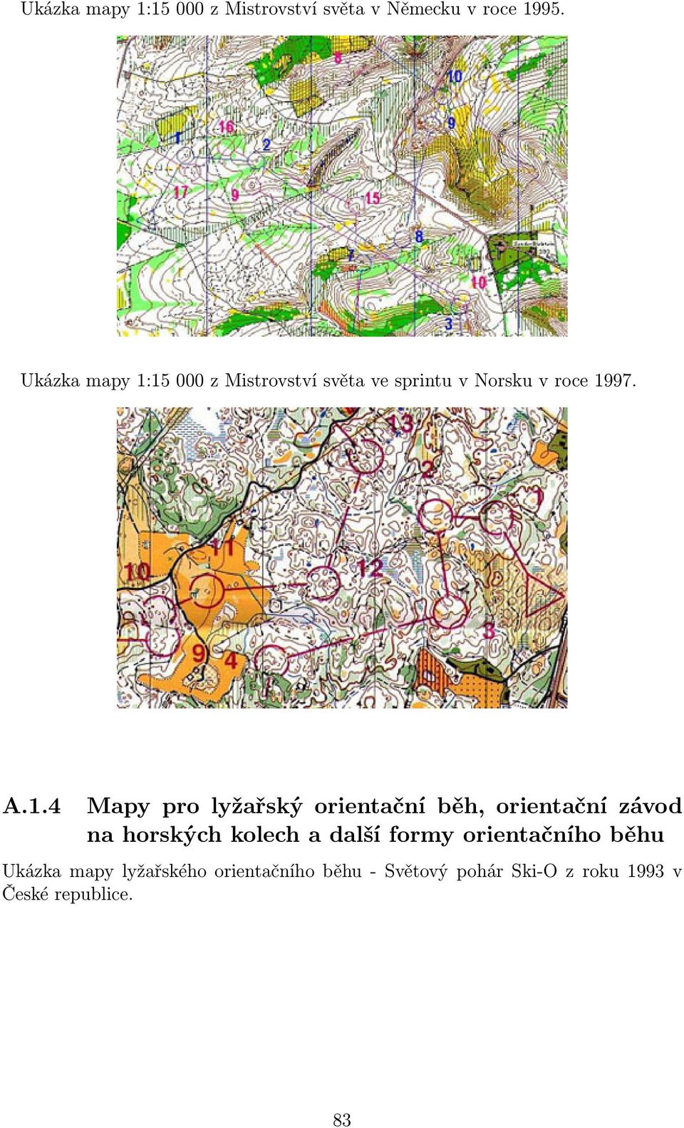 15 000 z Mistrovství světa ve sprintu v Norsku v roce 1997. A.1.4 Mapy pro lyžařský