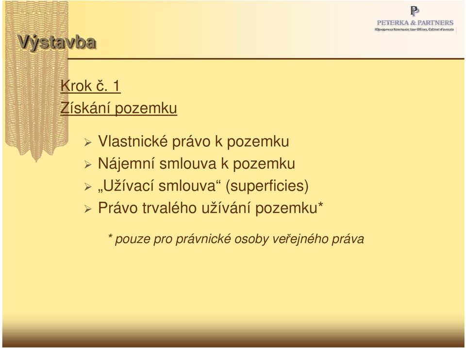 Nájemní smlouva k pozemku Užívací smlouva