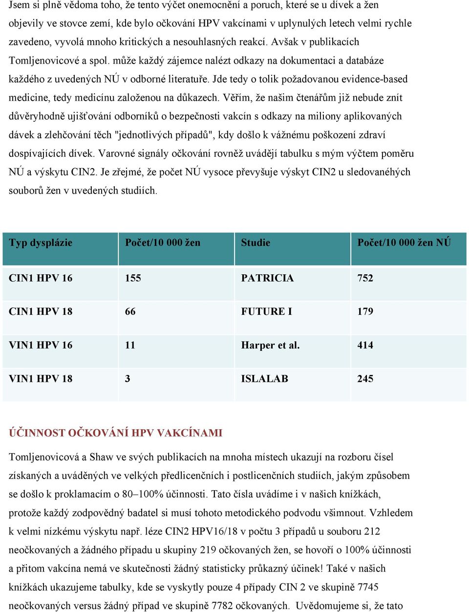 Jde tedy o tolik požadovanou evidence-based medicine, tedy medicínu založenou na důkazech.