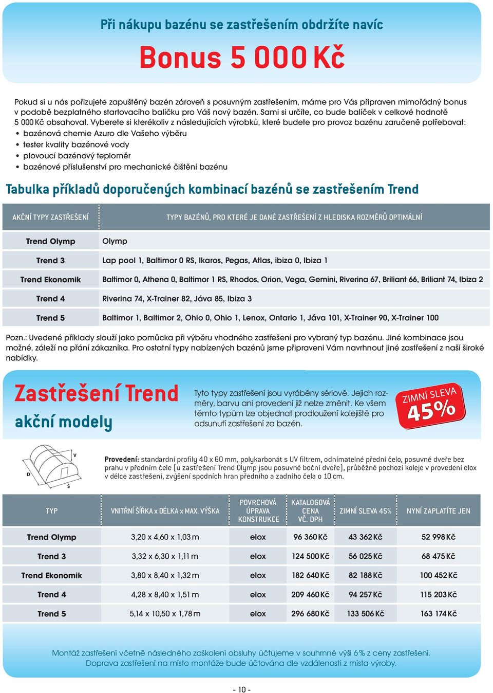 Vyberete si kterékoliv z následujících výrobků, které budete pro provoz bazénu zaručeně potřebovat: bazénová chemie Azuro dle Vašeho výběru tester kvality bazénové vody plovoucí bazénový teploměr