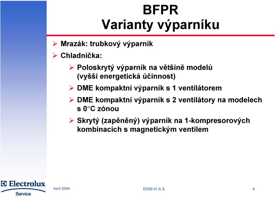 DME kompaktní výparník s 2 ventilátory na modelech s 0 C zónou Skrytý (zapěněný)