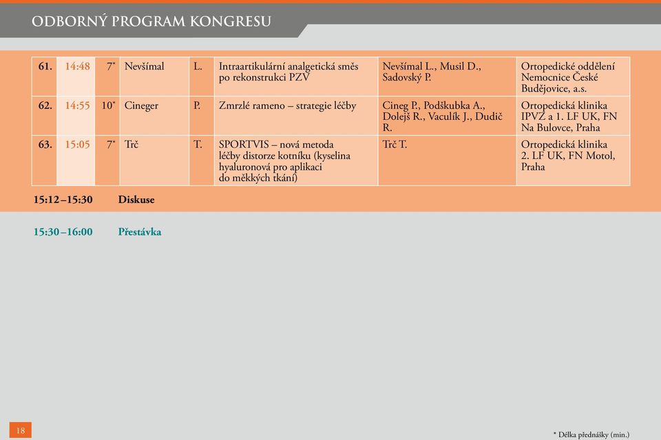 SPORTVIS nová metoda léčby distorze kotníku (kyselina Trč T.