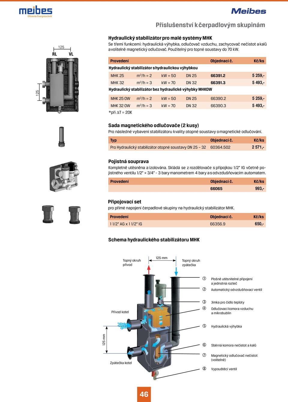 3 5 493,- Hydraulický stabilizátor bez hydraulické výhybky MHKOW MHK 5 OW m 3 /h = kw = 50 DN 5 66390. 5 59,- MHK 3 OW m 3 /h = 3 kw = 70 DN 3 66390.